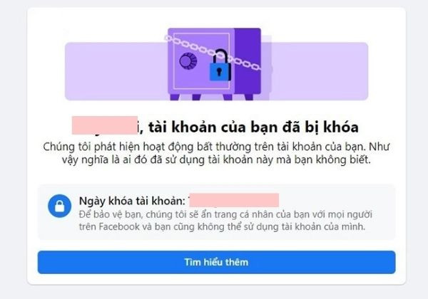 Làm sao để biết tài khoản bị Facebook bị khoá két sắt tím Làm sao để biết tài khoản bị Facebook bị khoá két sắt tím