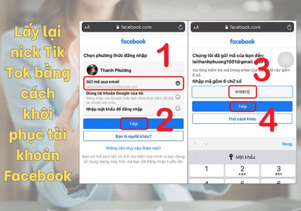 Lấy lại nick Tik Tok bằng cách khôi phục tài khoản Facebook 3