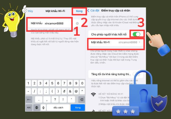 Thiết lập mật khẩu mới cho điểm phát sóng Wi-Fi bước 3
