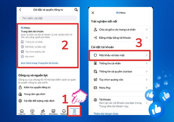 Trên điện thoại bước 1