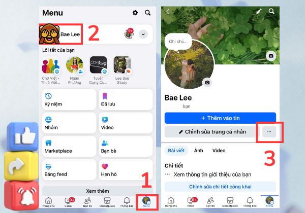 Xóa tất cả bài viết đã share trên trang cá nhân bằng điện thoại bước 1