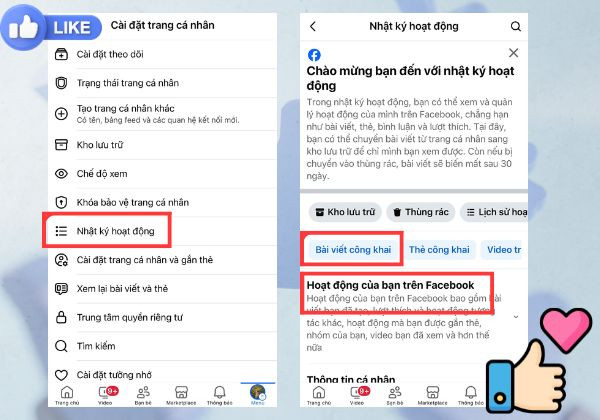 Xóa tất cả bài viết đã share trên trang cá nhân bằng điện thoại bước 2