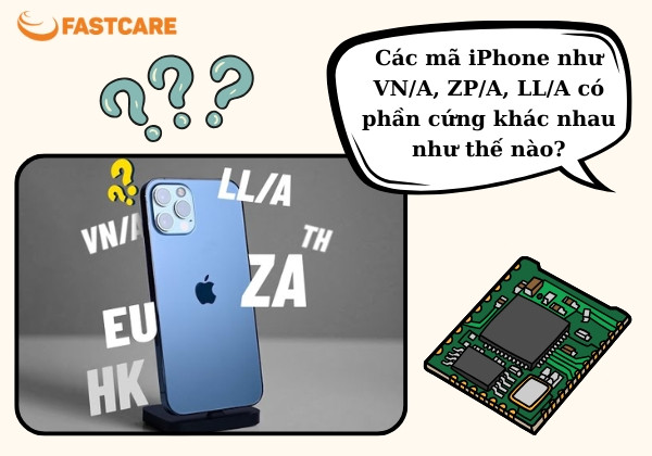 Mã iPhone cũng có phần cứng khác nhau