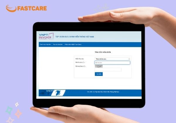 Cách 1 - Sử dụng mã hóa đơn VNPT để tra cứu trực tiếp bước 1