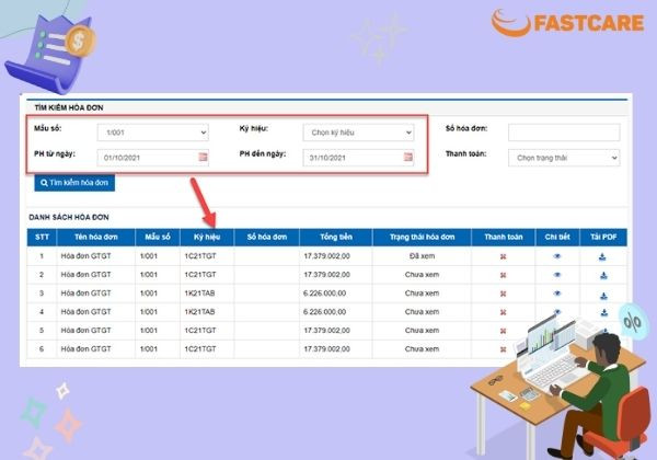 Cách 2 - Tra hóa đơn VNPT từ các thông số khác bước 3,4