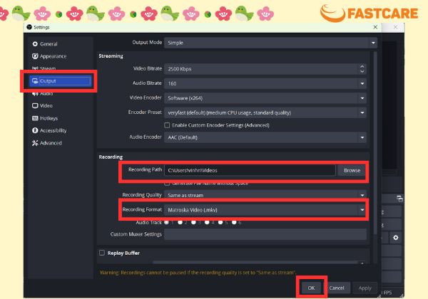 Cách dùng OBS Studio để quay màn hình chi tiết bước 5
