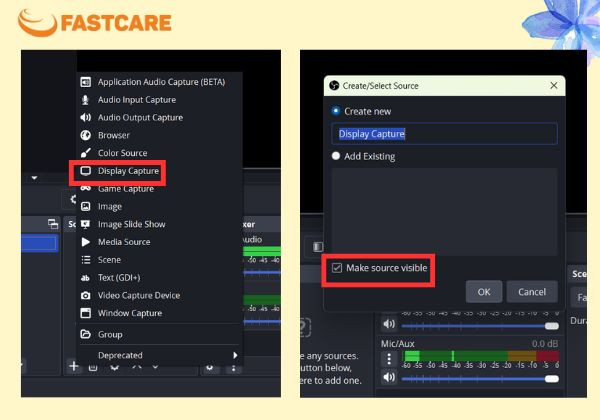 Cách hiệu chỉnh phần mềm OBS Studio bước 1