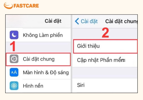 Chọn Cài đặt trên iPhone