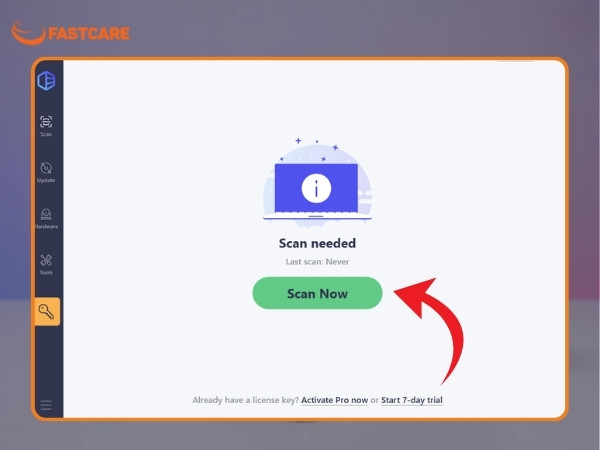 Cập nhật Wifi bằng Driver Easy bước 1