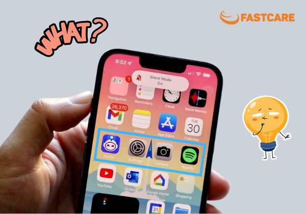 Màn hình iPhone gặp sự cố khiến máy bị nhảy ô vuông xanh