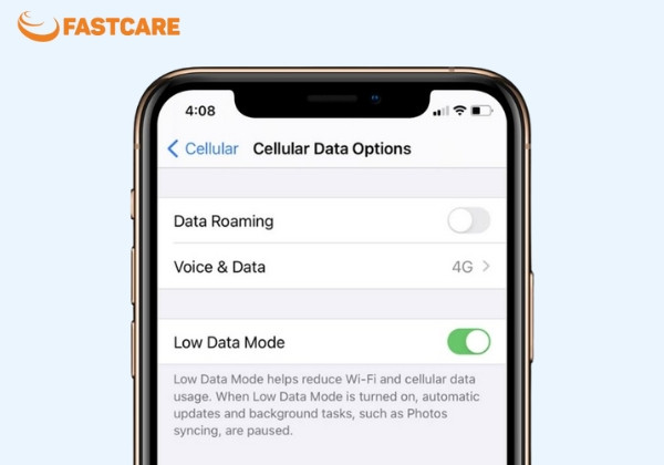 Mở tính năng tiết kiệm dữ liệu trên iPhone