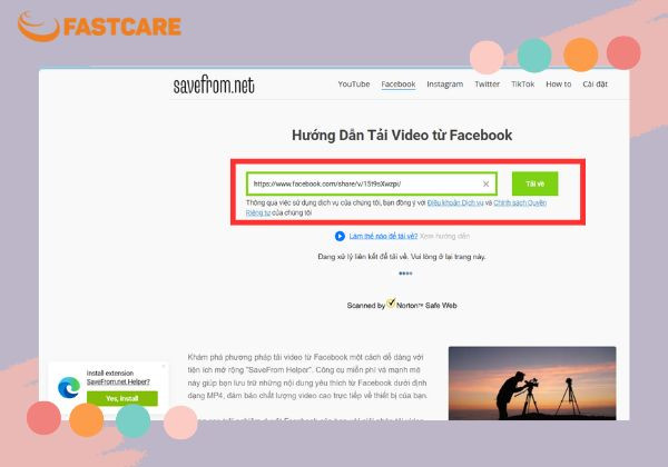 SaveFrom Facebook bước 3