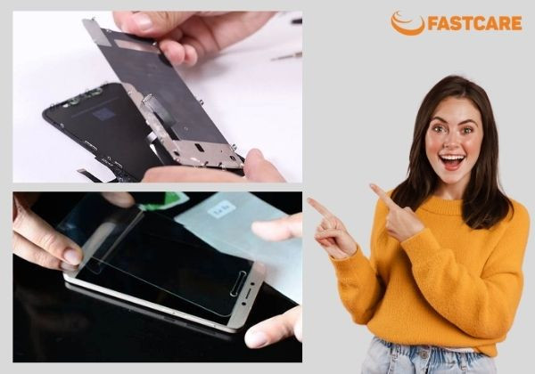 Khác biệt giữa thay màn hình và ép kính điện thoại