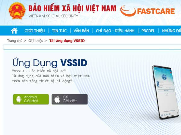 Tải ứng dụng VssID qua Cổng thông tin điện tử BHXH Việt Nam