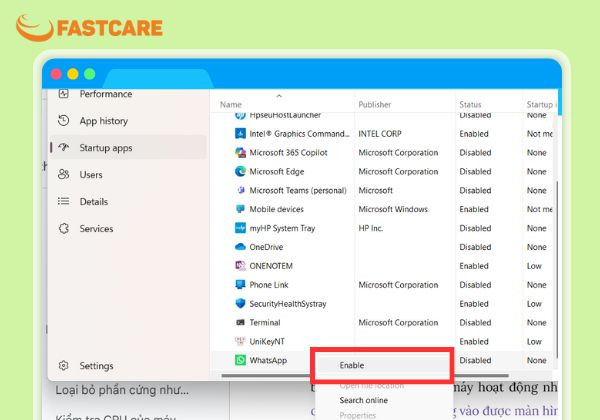 Nhấn chọn Uninstall