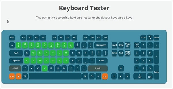 Test keyboard - kiểm tra bàn phím online