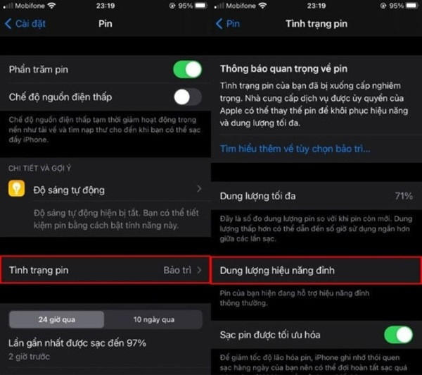 Kiểm tra pin iphone đã thay chưa bằng cách nào
