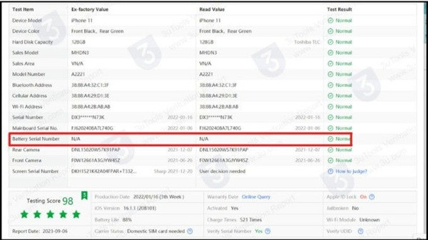 Kiểm tra pin iphone đã thay chưa bằng cách nào?