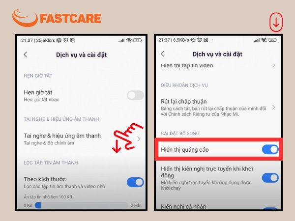 tắt quảng cáo trên điện thoại Redmi