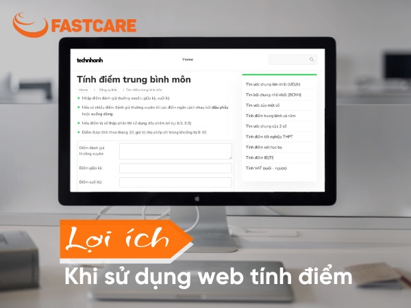 Những lợi ích web tính điểm trung bình môn đem lại